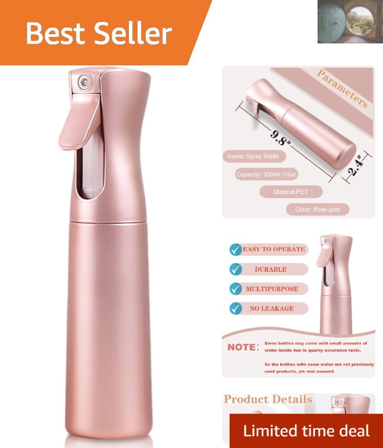 Rose Gold 10 Oz Refillable Spray Bottle for Home & Travel