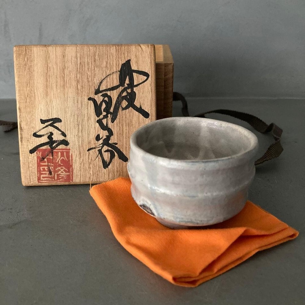 Sake Cup Kimihiko Imanishi Tamba artistitem white glaze bowl self-fabric self-co