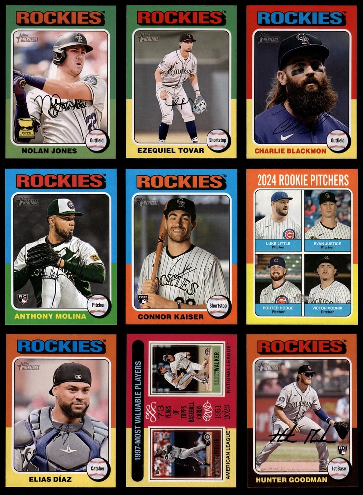 2024 Topps Heritage Rockies Almost Complete Team Set 8 - NM/MT 7002824