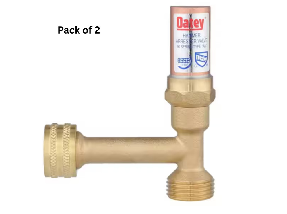 Oatey Quiet Pipes 3/4 in. x 3/4 in. Washing Machine Water Hammer-Pack of 2