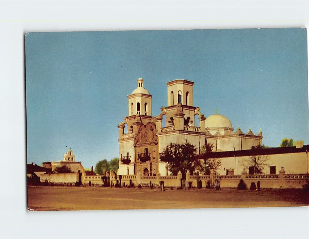 Postcard Mission San Xavier del Bac Tucson Arizona USA
