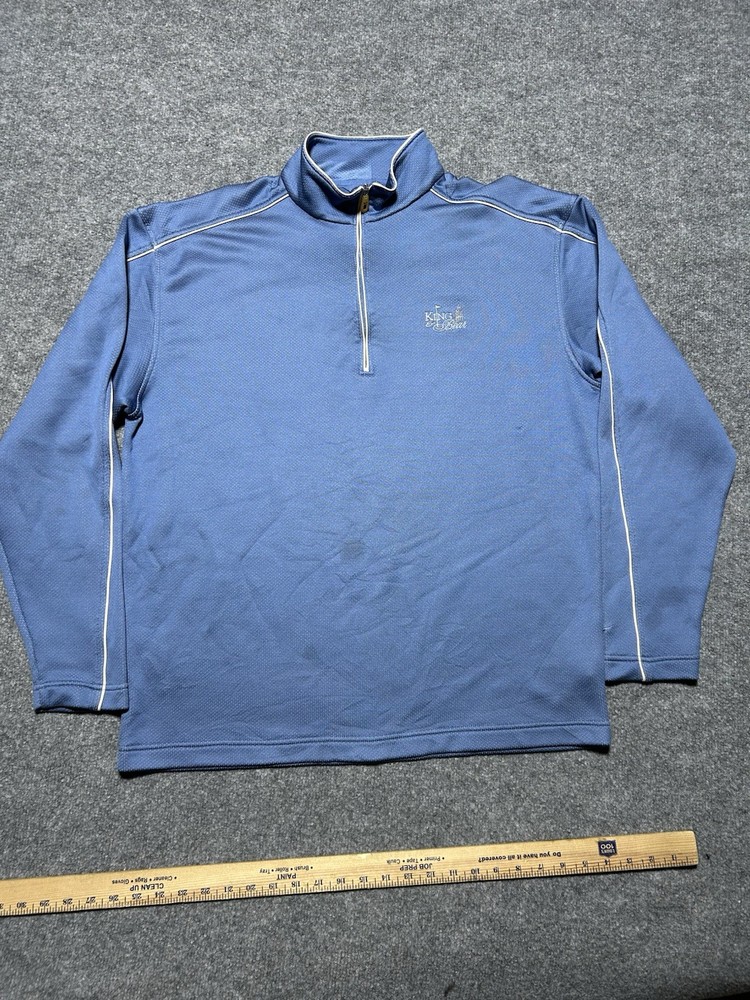 Baby Blue Y2K Nike 1/4 Zip Golf Sweater Size Xl Small Flaw