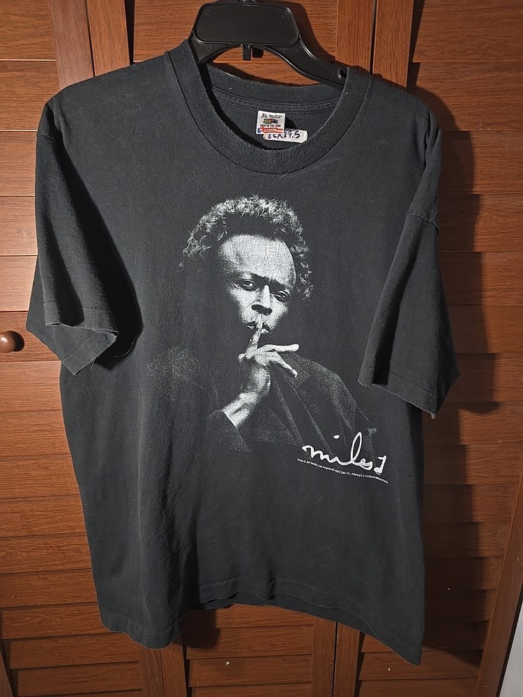 Vintage Miles Davis 1992 Gear Inc Jazz Single Stitch Fruit of The Loom Tee Sz XL
