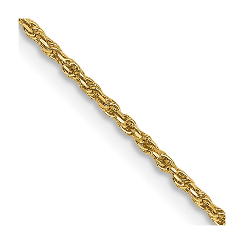 14k Yellow Gold 1.15mm Machine Made Rope with Lobster Clasp Chain Necklace 20