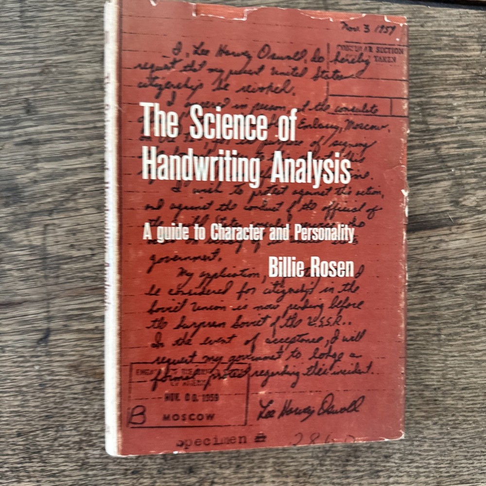 The Science of Handwriting Analysis Guide Billie Pesin Rosen HC+ DJ Bonanza 1965
