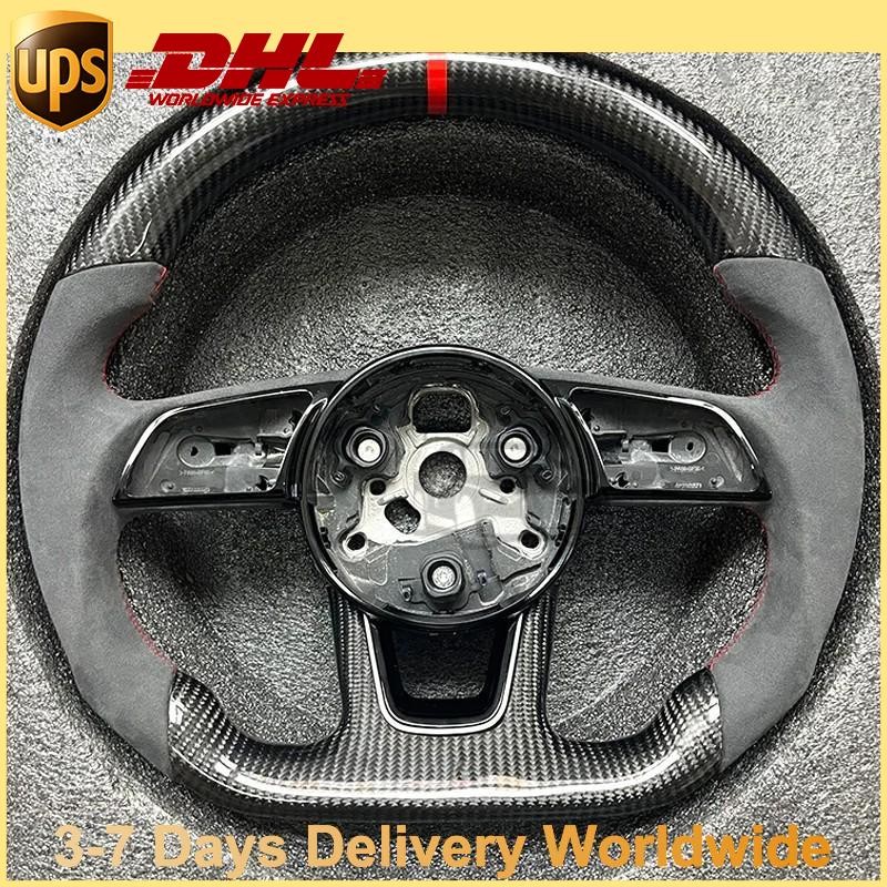 Alcantara Carbon Fiber Steering Wheel  for Audi B9 S3 S4 S5 RS3 8V RS4 RS5 17-22