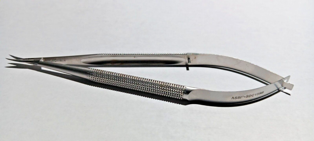 Accurate ASSI.SDC15R8 Dissecting Scissors 10mm Curved Blade 15cm Long-image
