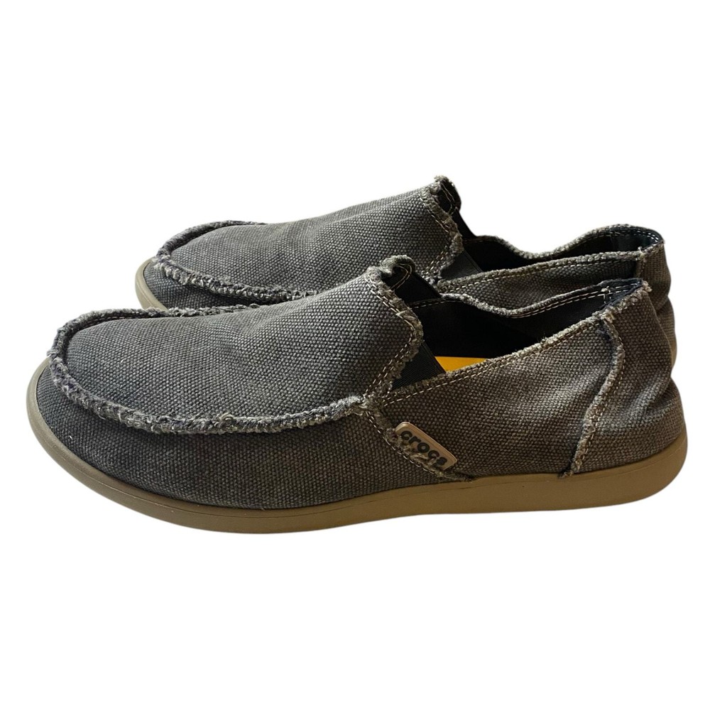 Crocs Men's Loafer Size 11 Santa Cruz Slip on Comfort Shoes Canvas Crocs