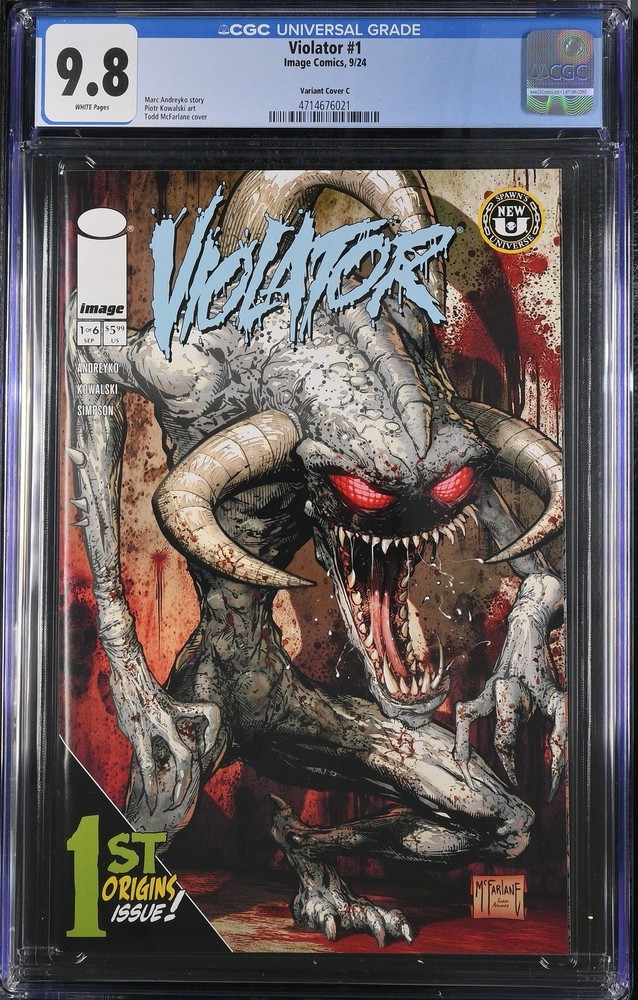 Violator 1 CGC 9.8 Todd McFarlane Variant Cover
