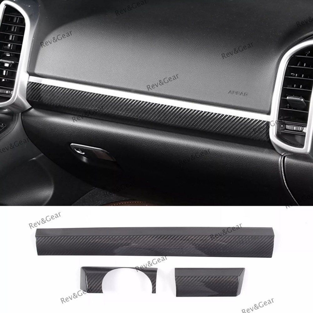 DRY CARBON FIBER Interior Dashboard Trim FOR PORSCHE CAYENNE 958 TURBO 2011-2017