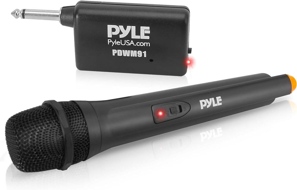 Portable VHF Wireless Microphone System - Professional Battery Operated Handheld