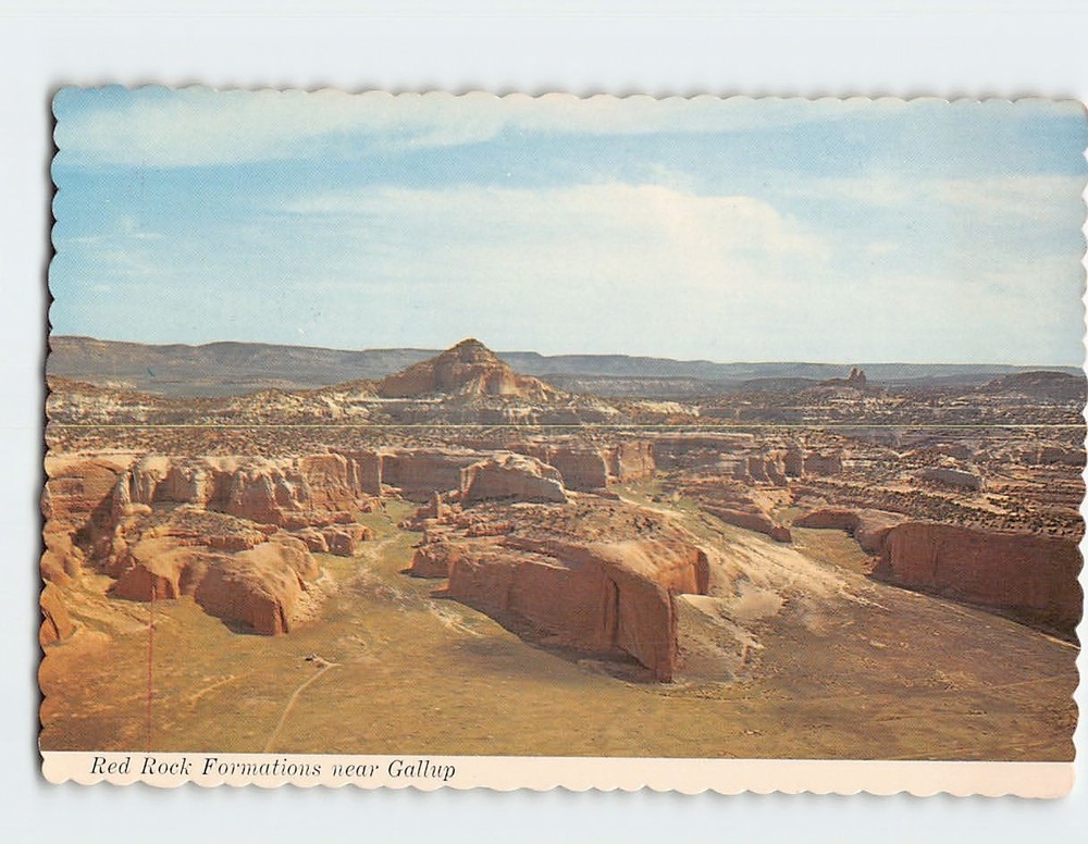 Postcard Red Rock Formations Gallup New Mexico USA