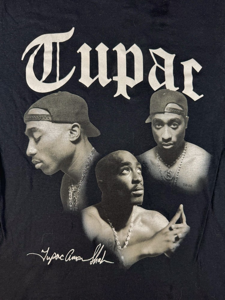 2Pac All Eyez On Me Graphic T-Shirt Mens Small Black Tupac Shakur Hip Hop Tee