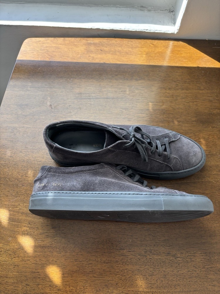 COMMON PROJECTS Achilles Gray Suede Men's Sneakers-image