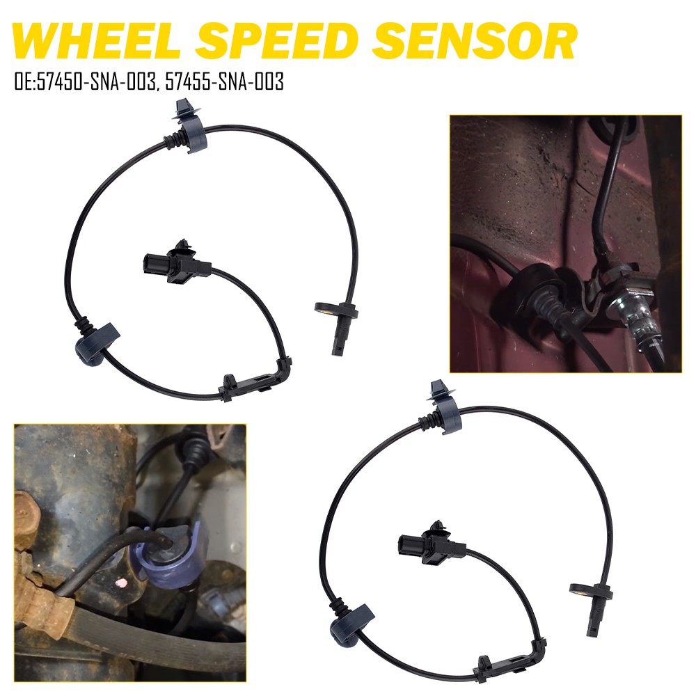 Pair 2 Front ABS Wheel Speed Sensor For 2006-2011 Honda Civic LX DXc DX-G 1.8L