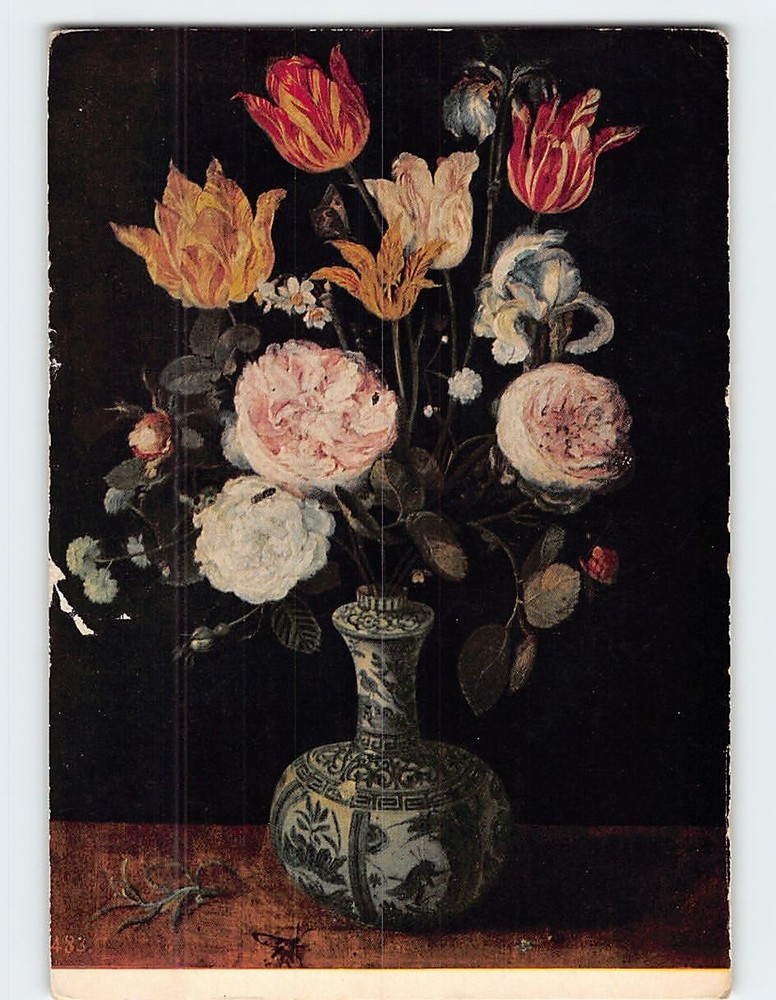 Postcard Flowers in a Vase Painting by Jan Brueghel the Elder