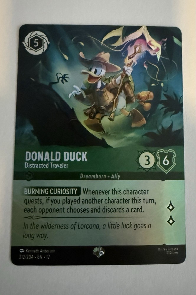 Donald Duck - Distracted Traveler (Epic) 212/204 Wilds Unknown Holo