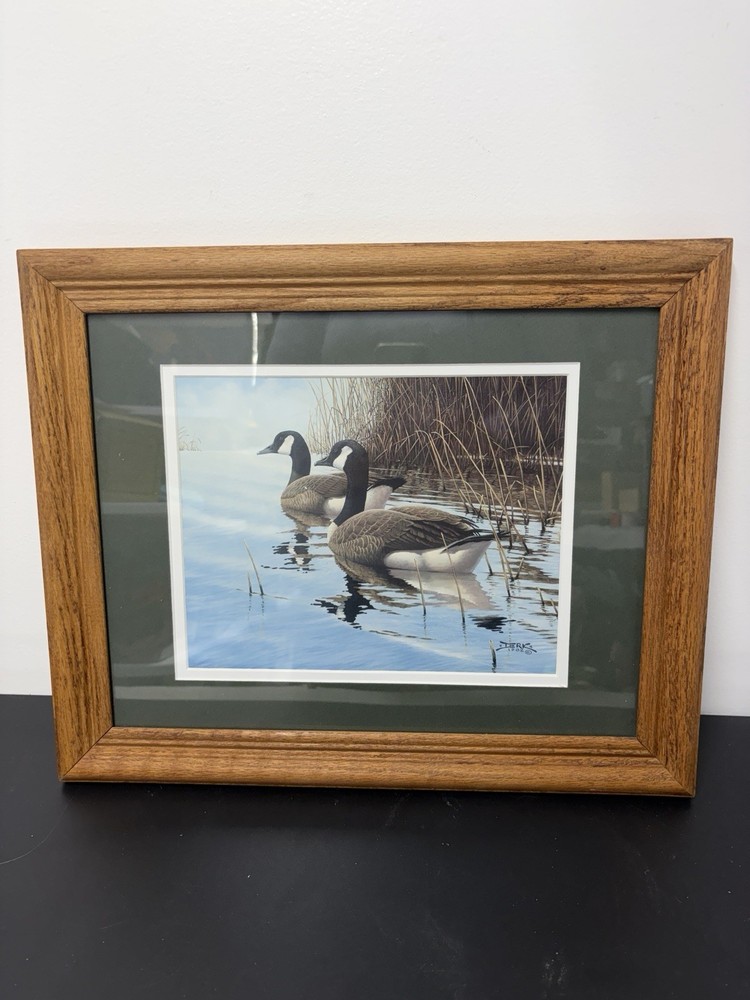 Canadian Geese Framed & Matted Print “Pause from the Journey”by Derk Hansen