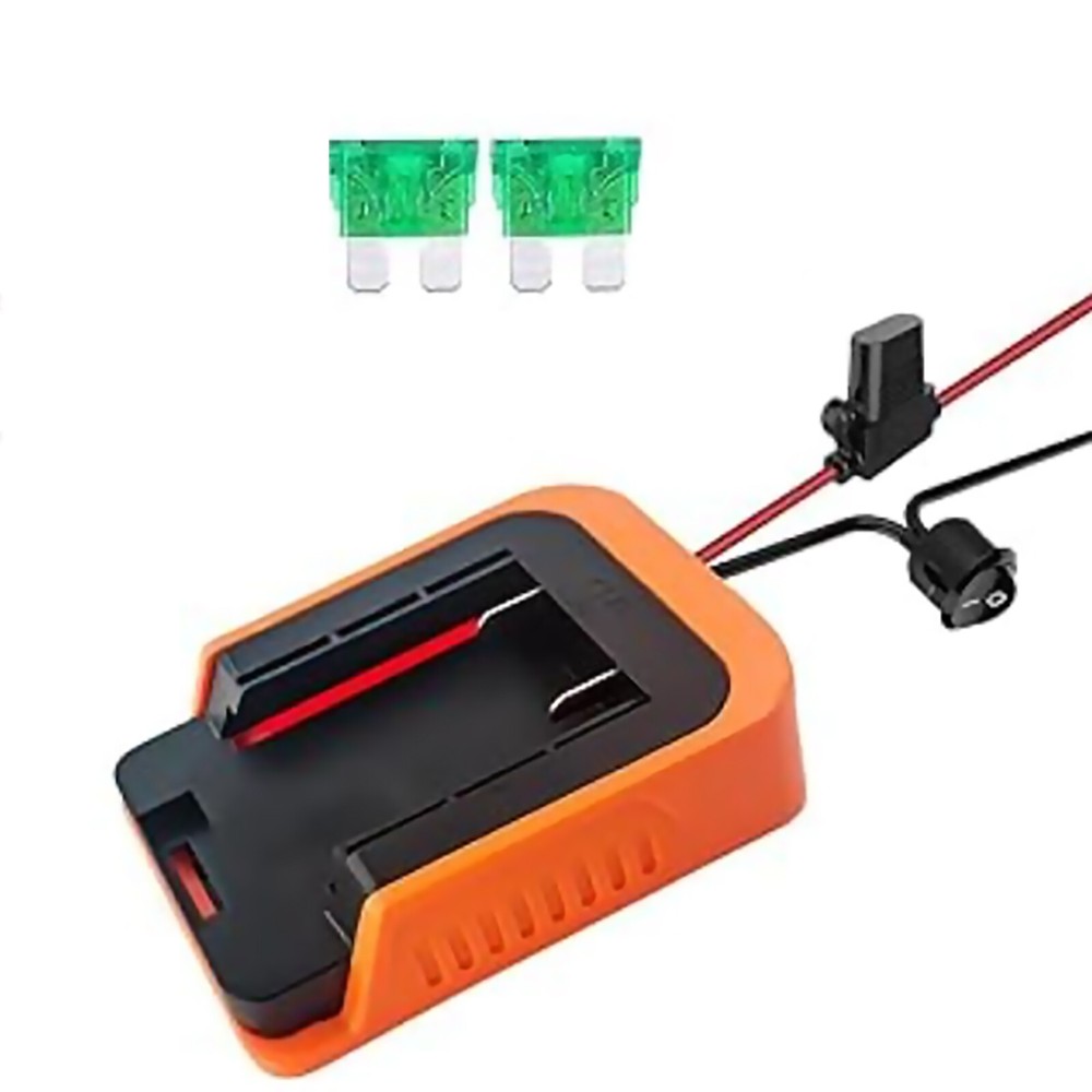 Battery Adapter w/ Fuse & Switch For Black&Decker 36-40V Battery 14 AWG Wire DIY