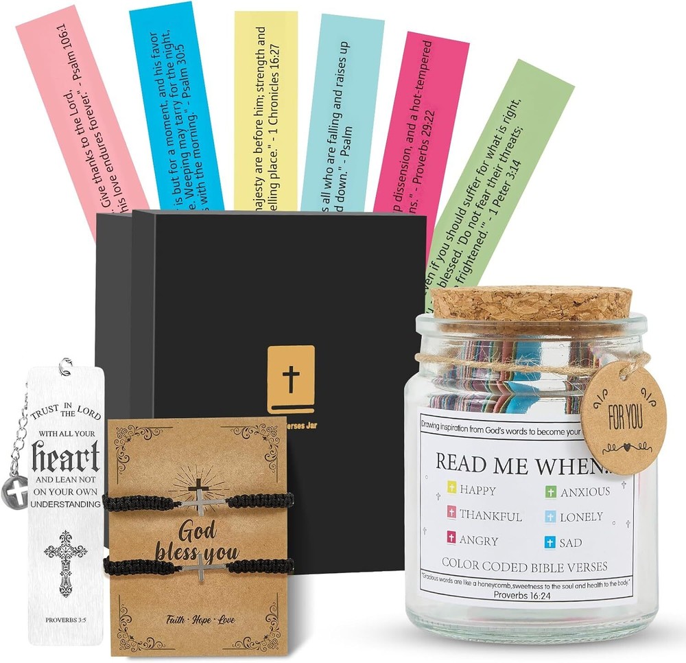 Bible Verse Jar, 5 Pcs Study Church Christian Gifts For Multicolored