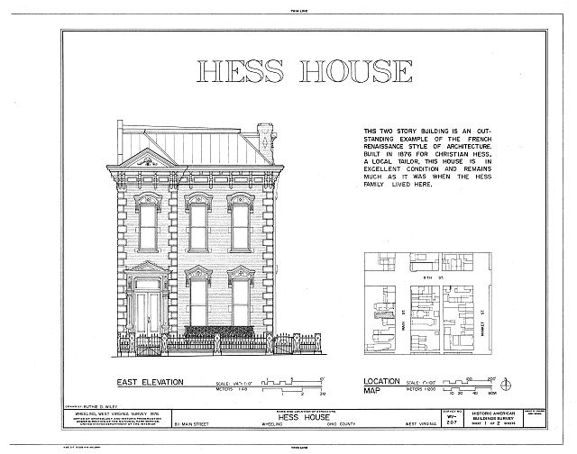 Photo:Wheeling West Virginia Hess House 1876 Christian Hess Main Street
