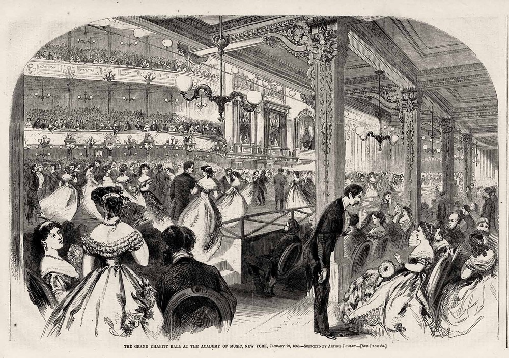 New York City Academy of Music 1866 Charity Ball Fashion Aristocrats Dance Party-image