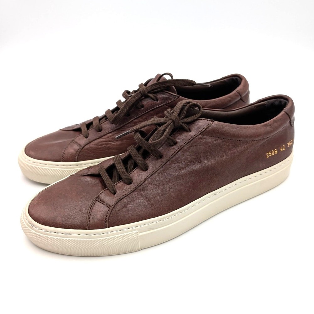Common Projects Original Achilles Sneakers Men's Brown Leather Size US9 EU42-image