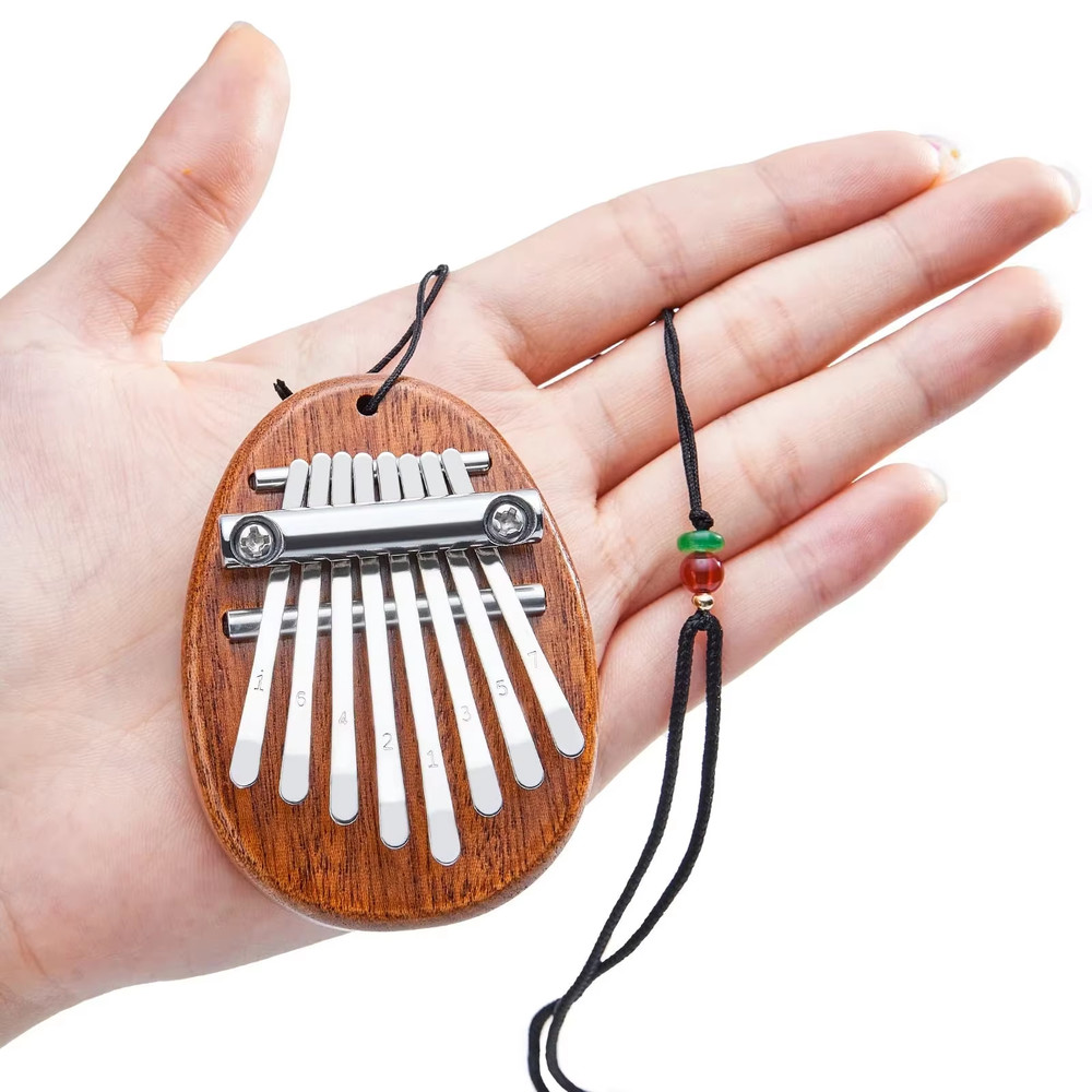 1 Piece 8-Key Mini Kalimba - Cute Water Drop Portable Thumb Piano with Exquisite