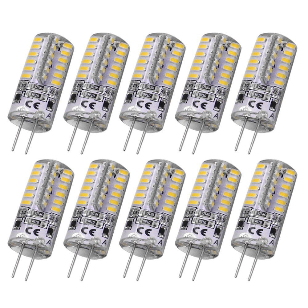 RAYHOO 10pcs G4 Base LED Light Bulbs, Warm White 3000K, 3 Watt Equivalent to ...
