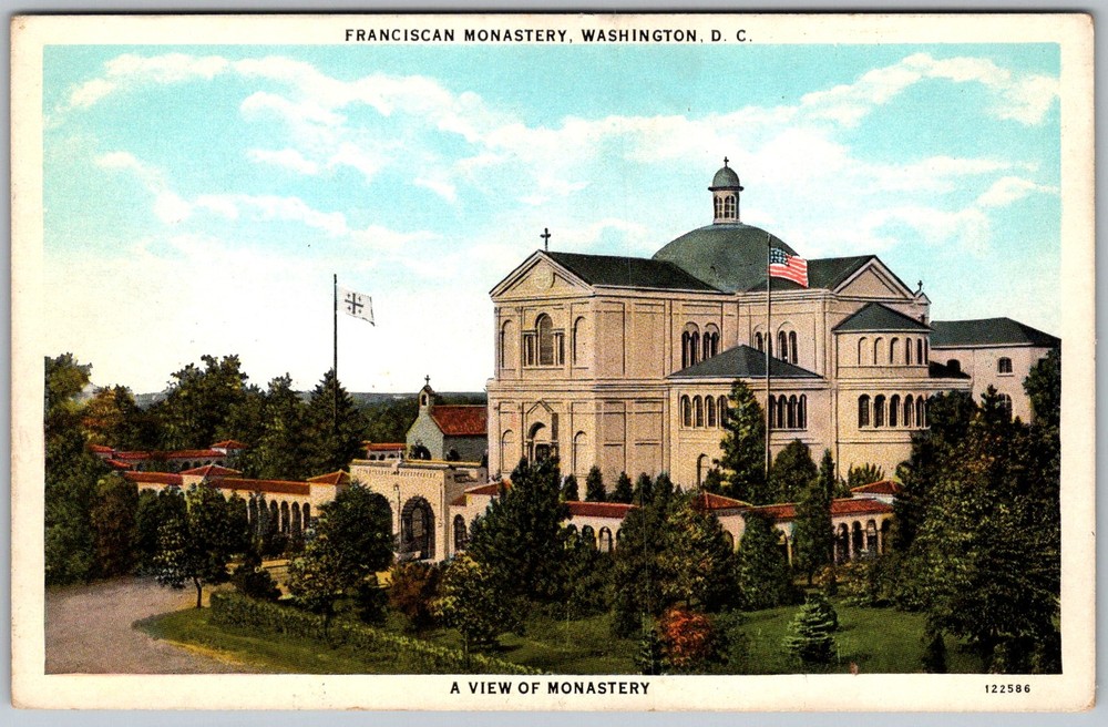 Vtg Postcard Franciscan Monastery MT St Washington, DC 1930s