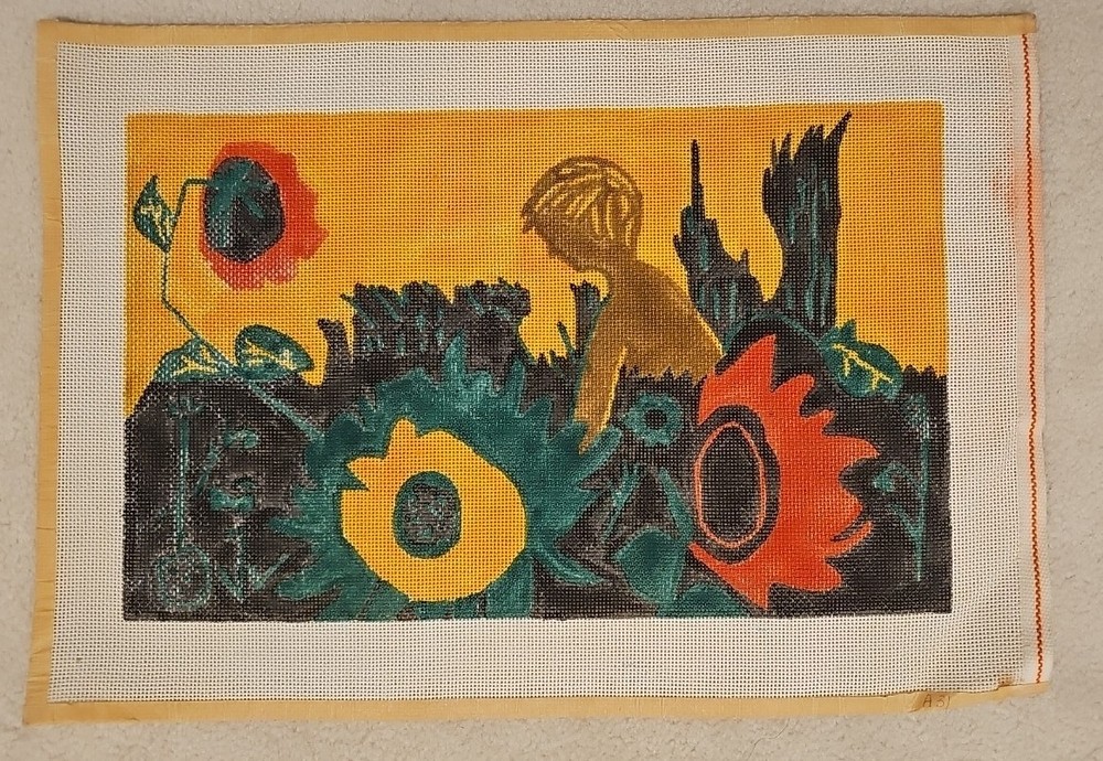 Abstract Needlepoint Art Kit for Modern Home Decor-image