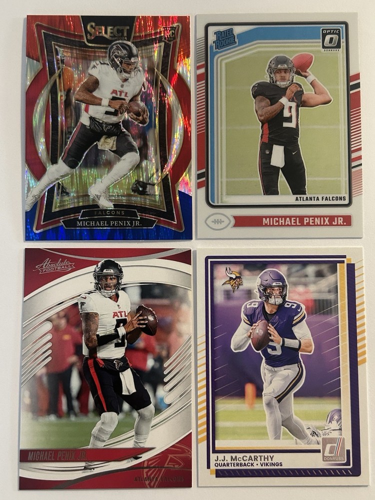 Michael Penix Jr JJ McCarthy Rookie Lot Select Optic Donruss RC