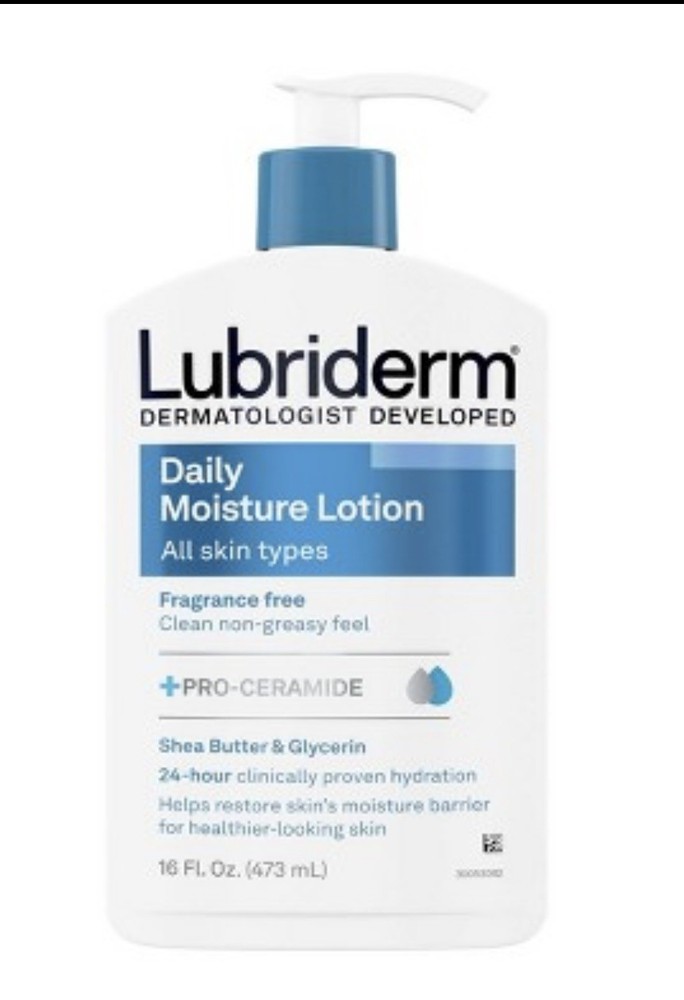 Lubriderm Daily Moisture Lotion Pro-Ceramide Shea Butter Glycerin 16FL OZ