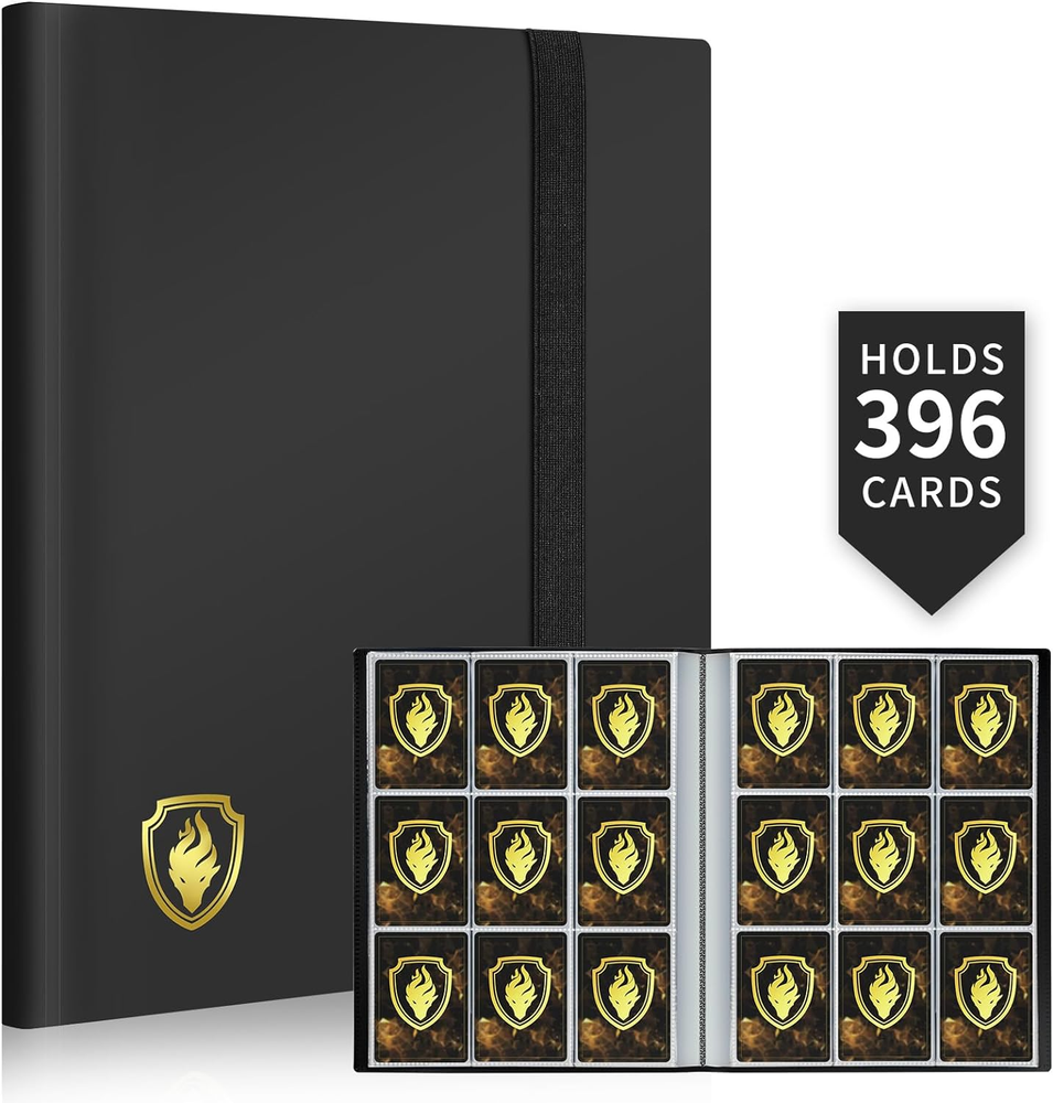396 Card Pocket Binder with Strap 9 Pocket Trading Cards Album Folder for MTG