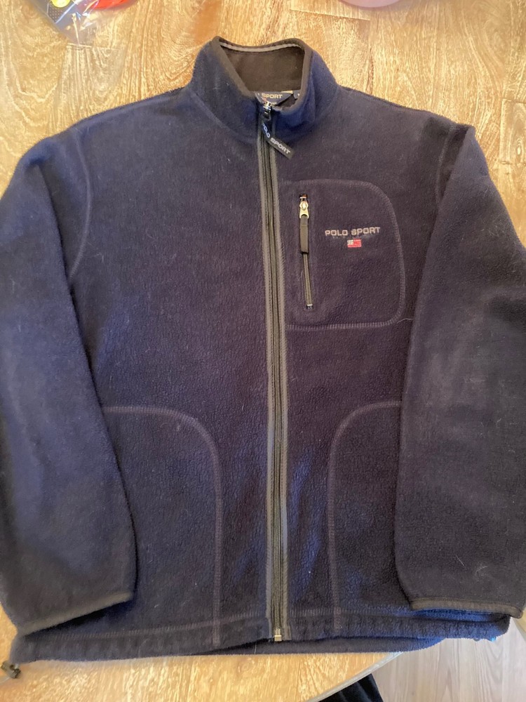 Polo Sport Ralph Lauren Medium Navy Blue Fleece Jacket