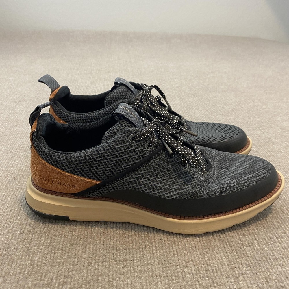 Cole Haan Grand Shoes Mens Size 9.5 Gray Mesh Lace Up Casual Sneakers Comfort