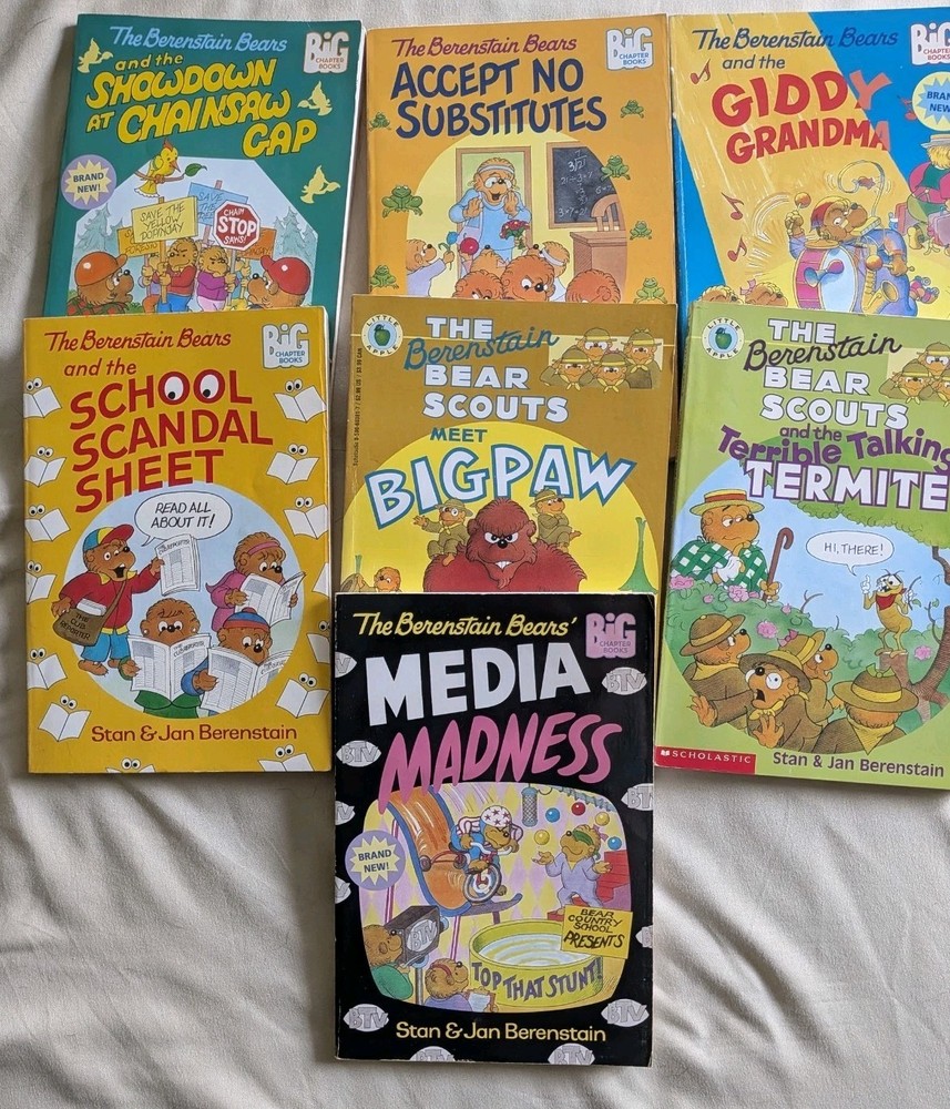 Stan Jan Berenstain Bears Big Chapter Book  Set Little Apple Scout Media Madness