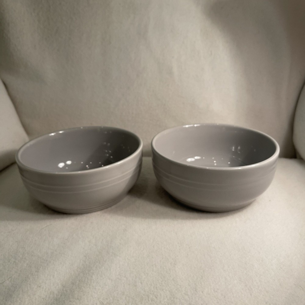 THRESHOLD GREY WESTFIELD STONEWARE Soup/ Cereal /Salad Chili Bowls Set Of 2