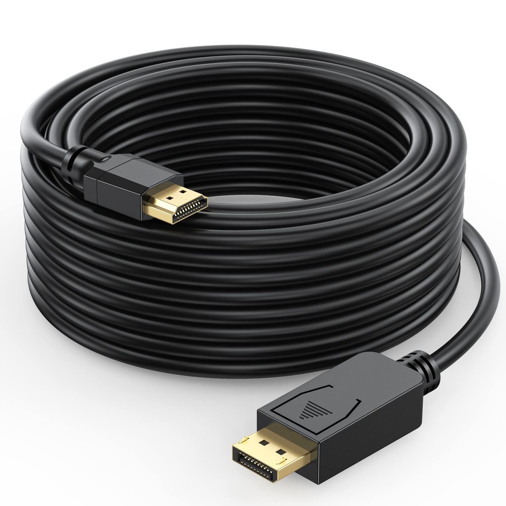 30FT 4K DisplayPort to HDMI Cable Adapter Male for Ultra HD