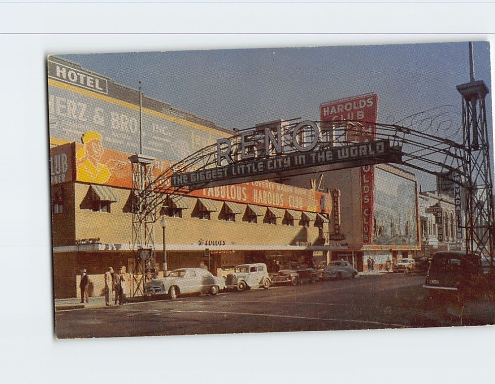 Postcard Reno Arch Reno Nevada USA