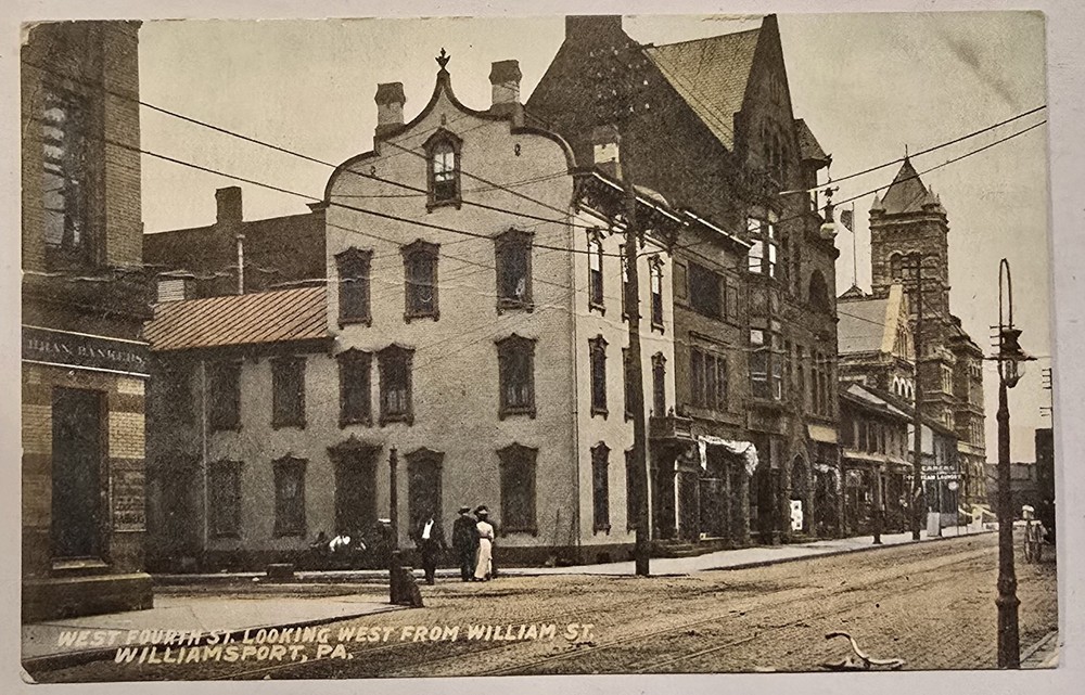 WILLIAMSPORT PA West Fourth Street US Antique Postcard Vintage