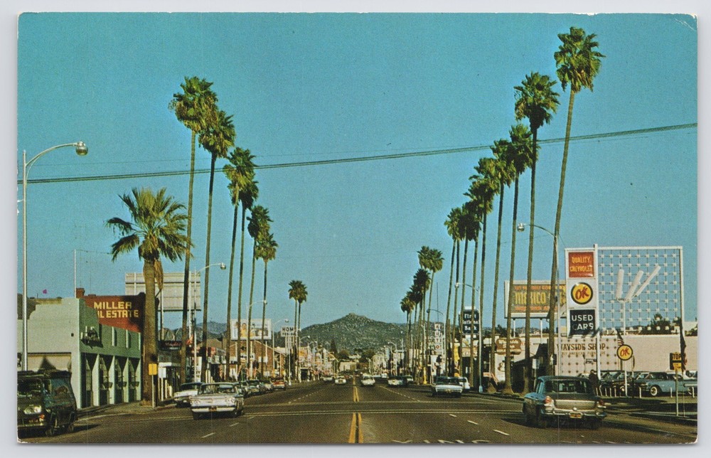 Main Street Of Escondido CA~Avocado Capitol Of The World~PM 1981~Vintage PC