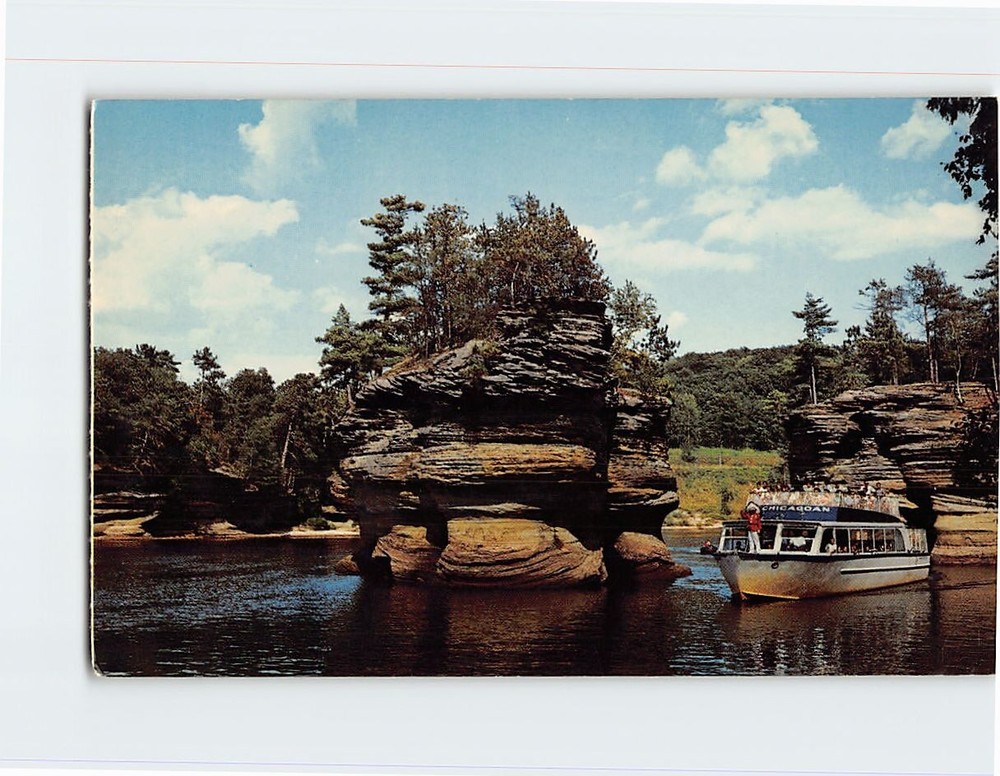 Postcard The Sugar Bowl Lower Dells of the Wisconsin River Wisconsin USA