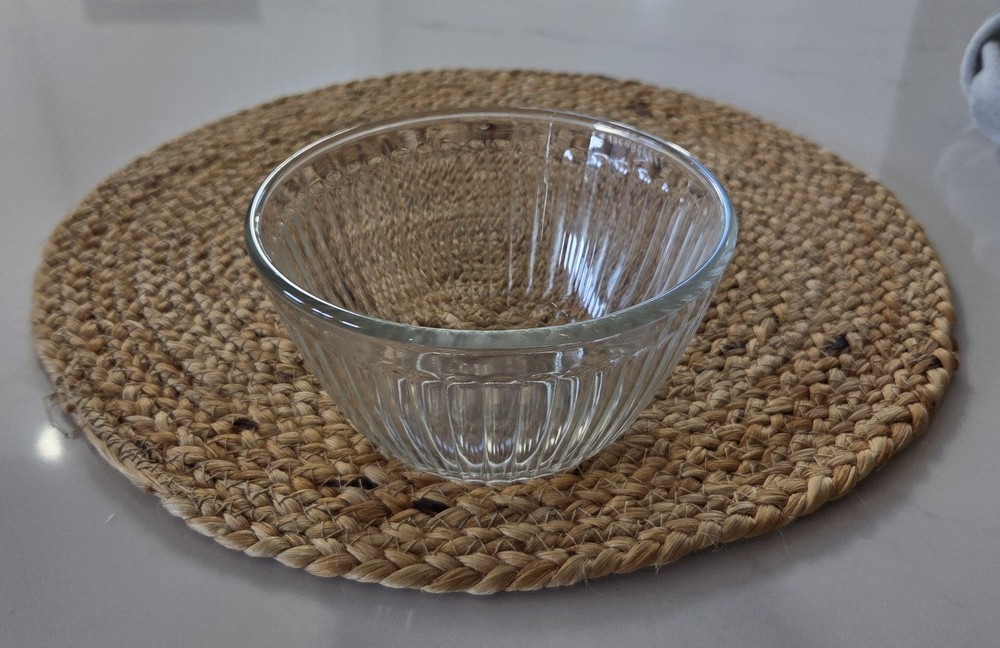Vintage Pyrex 7401-S Clear Ribbed Glass Mixing Bowl 3 Cup