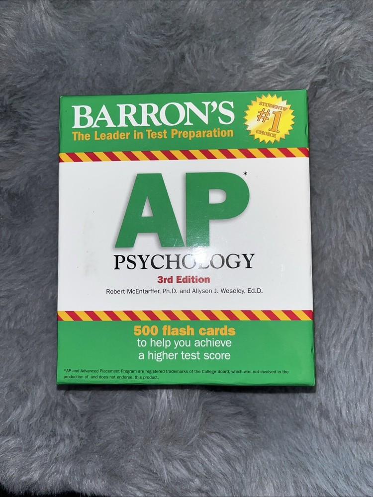 Barron's 3rd Edition AP Psychology Flash Cards (Set of 500)
