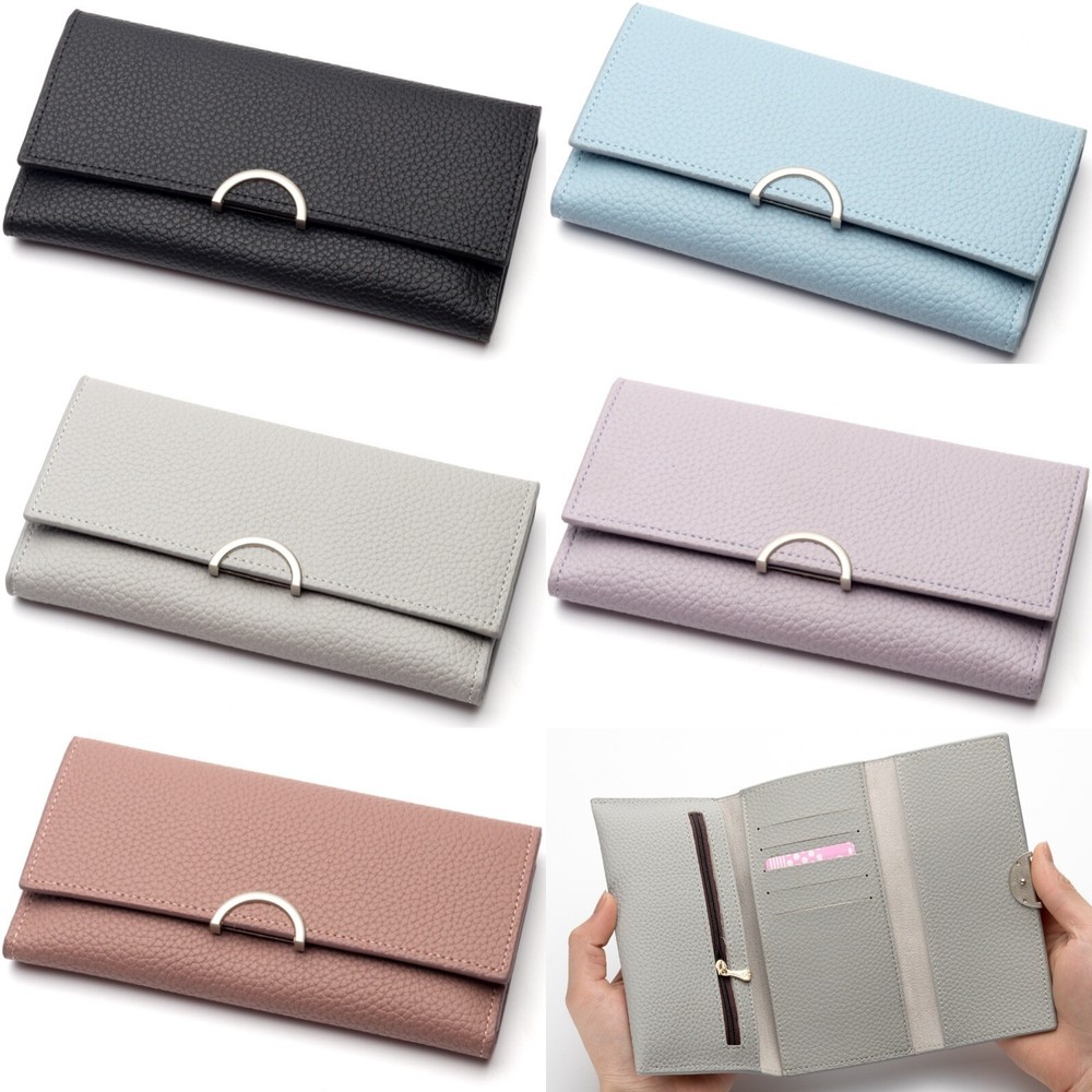 Ladies Womens Wallet Leather Long Soft Leather Purse Credit Card Holder Handbag