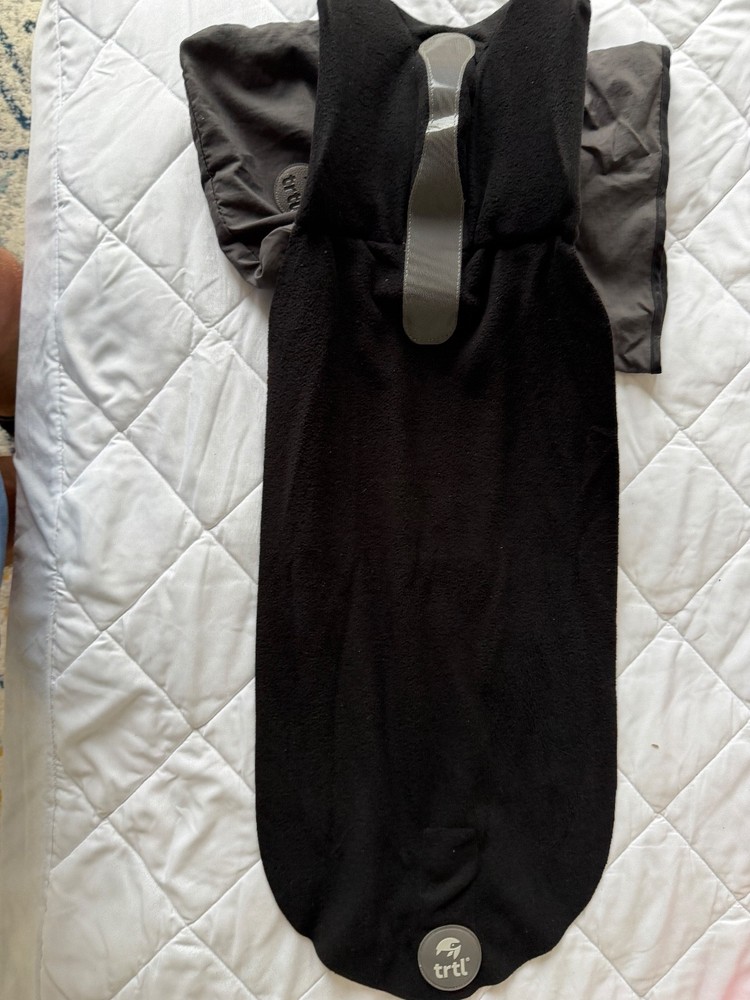 TRTL Travel Airplane Pillow Gray Fleece Neck Support Sleep Wrap Lightweight