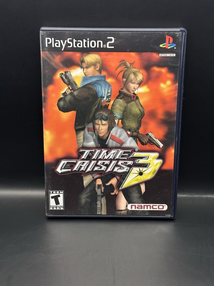 Time Crisis 3 (PS2) - Black Label - CIB - Original Case - Tested - Bite Marks