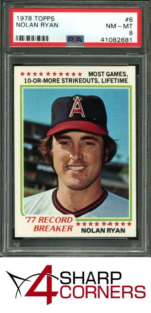 1978 Topps #6 Nolan Ryan Angels Hof Record Breaker Psa 8Stay in the know. Follow us on eBay