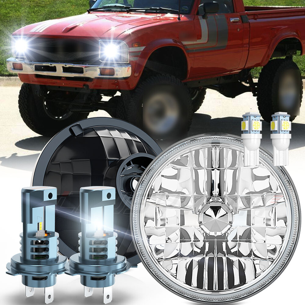 FIT for Toyota Pickup 1979-1981 7inch Round LED Headlights Hi/Lo Sealed Beam